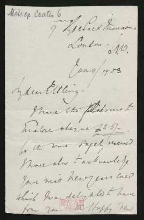Brief an Henry Ettling : Juni 1903