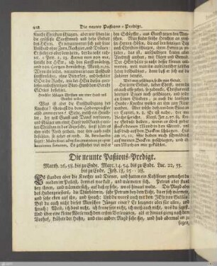 Die neunte Paßions-Predigt.