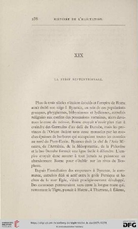 XIX. La Syrie septentrionale