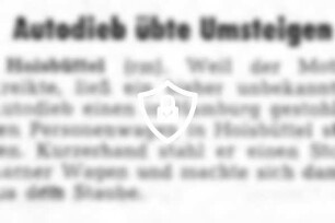 Autodieb übte Umsteigen