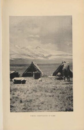 Taking observations in camp