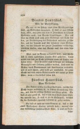 Viertes Hauptstück. Von der Vertheidigung