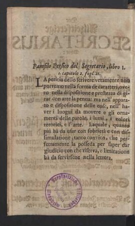 Pamfilo Persico del Segretario