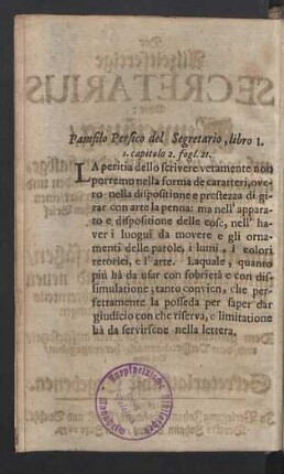 Pamfilo Persico del Segretario
