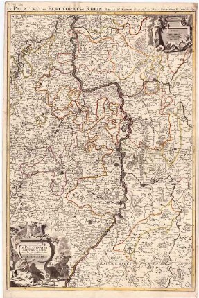 Le Palatinat Et Electorat Du Rhein Avec les Päis Voisins : Dediée A Monseigneur Le Dauphin. J. Goeree delin.