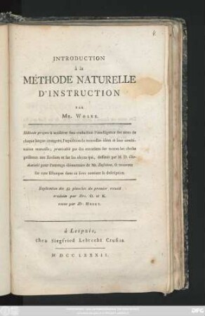 Introduction à la Méthode Naturelle D'Instruction