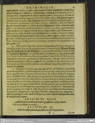 Articulus XXXIX. Aliud rapinae indicium contra grassatores & praedones