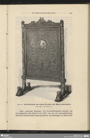 Kaminschirm aus einem Boudoir der Marie Antoinette