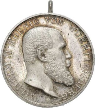 Medaille auf das Festschießen der Stuttgarter Schützengilde zum Regierungsantritt Wilhelms II. 1892