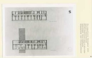 Spezial-Sanatorium (Diplomarbeit bei Kurt Dübbers): Grundrisse 1. - 5. Obergeschoss