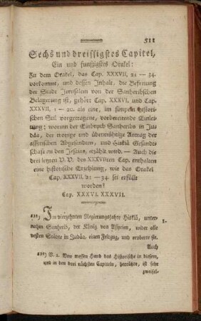 Sechs und dreissigstes Capitel, Ein und funfzigstes Orakel