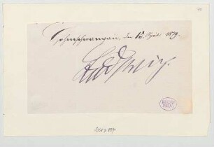 Ludwig II. von Bayern (1845 - 1886) Autographen: Brief von Ludwig II. an N.N. - BSB Autogr.Cim. Ludwig .78