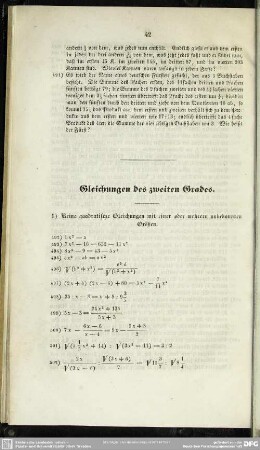 Gleichungen des zweiten Grades