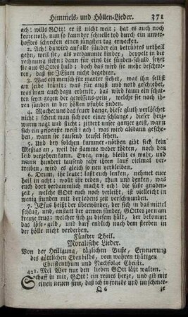 Fünfter Theil. Moralische Lieder.