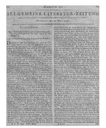 Philosophisches Journal einer Gesellschaft teutscher Gelehrten. Bd. 1-4. (Fortsetzung der im vorigen Stück abgebrochenen Rezension)
