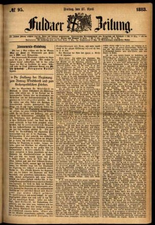 Ausgabe vom Freitag, den 27. April 1883.