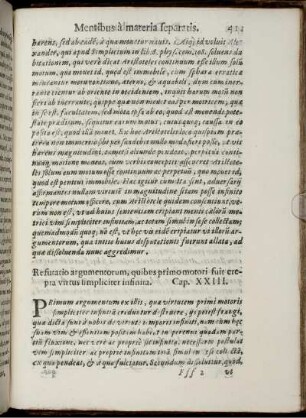Refutatio argumentorum, quibus primo motori fuit erepta virtus simpliciter infinita. Cap. XXIII.