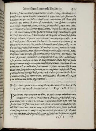 Refutatio argumentorum, quibus primo motori fuit erepta virtus simpliciter infinita. Cap. XXIII.