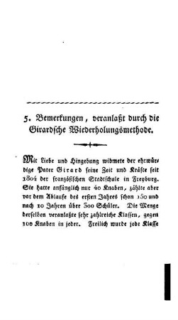 Bemerkungen, veranlaßt durch die Girardsche Wiederholungsmethode