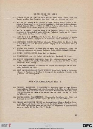 Aus verschiedenem Besitz (Nr. 523-600)