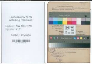 Entnazifizierung Lieselotte Friebe , geb. 29.03.1906 ()