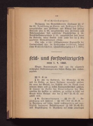Feld- und Forstpolizeigesetz