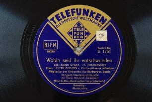 Wohin seid ihr entschwunden : aus: Eugen Onégin / (P. Tschaikowsky)