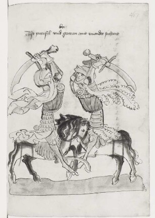 Parcivals Kampf mit Gawan, Blatt 467r