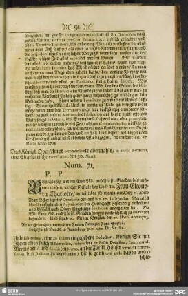 Num. 71. P. P.