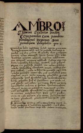 172r-177v, Ambrosius Eximius...