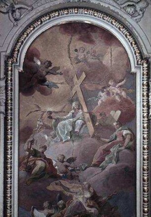 Verherrlichung der heiligen Maria Magdalena, umgeben von den drei theologischen Tugenden