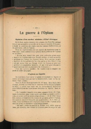 La guerre à l'Opium.
