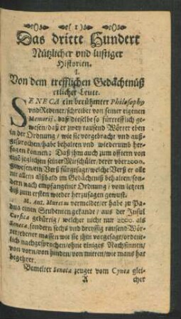 Das dritte Hundert Nützlicher und lustiger Historien.