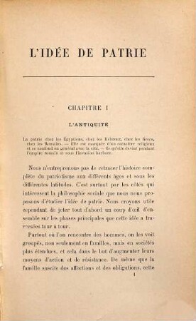 L'idée de patrie