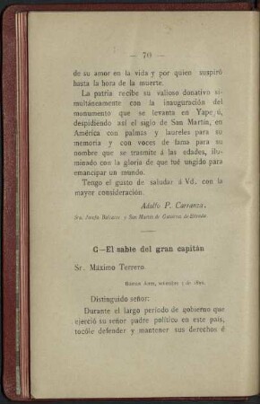 C-El sable del gran capitán
