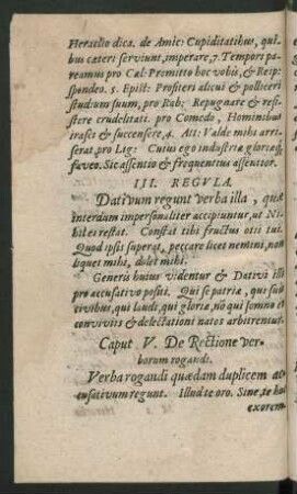 Caput V. De Rectione verborum rogandi.