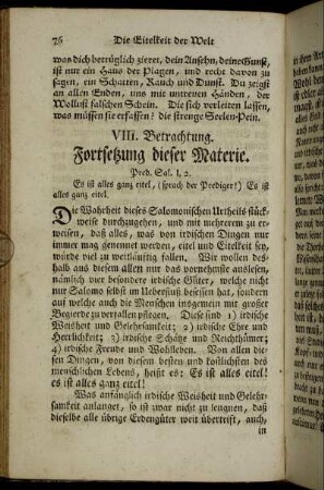 VIII. Betrachtung. Fortsetzung dieser Materie. - X. Betrachtung. Die Sterbeschule eine Schule der Klugheit.