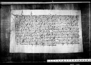 Der Hofrichter zu Rottweil teilt dem Grafen Eitelfritz mit, daß die Verhandlung wegen der Klage Burkhards von Reischach gegen ihn auf 7. Mai vertagt ist.
