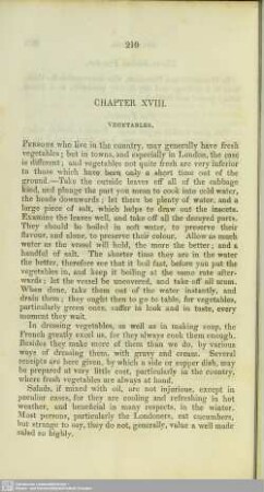 Chapter XVIII. Vegetables