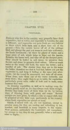 Chapter XVIII. Vegetables