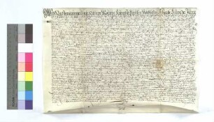 Gültbrief des Martin Küncher und Genossen von Großglattbach gegen das St. Michaelsstift in Pforzheim.