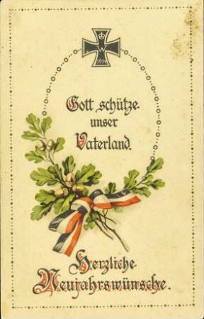Gott schütze unser Vaterland. Herzliche Neujahrswünsche