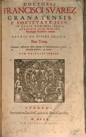 Opus de divina gratia. 3. (1620)