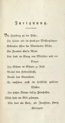 Zueignung