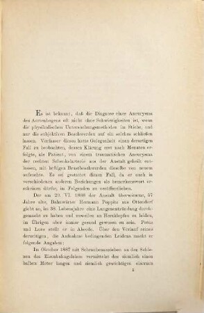 Ein Fall von Aneurysma arteriae femoralis traumaticum und gleichzeitigem Aneurysma arcus aortae : Inaugural-Dissertation