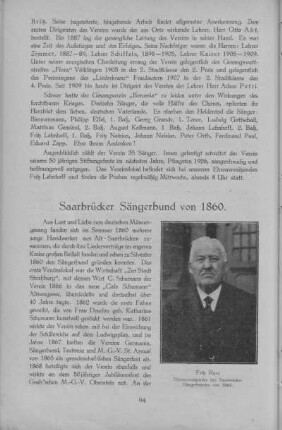 Saarbrücker Sängerbund von 1860.
