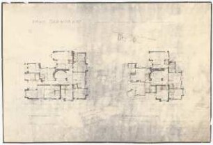 Mietshaus Schönwalder Allee (Haus Bernhardt), Berlin-Spandau Wiederaufbau: Grundrisse 1. und 2. Obergeschoss 1:100