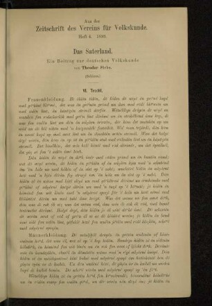 VI. Tracht.
