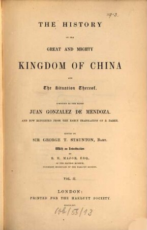 The history of the great and mighty Kingdom of China and the situation thereof. 2