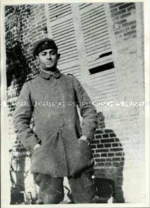 Etkar André 1914 als Kriegsfreiwilliger